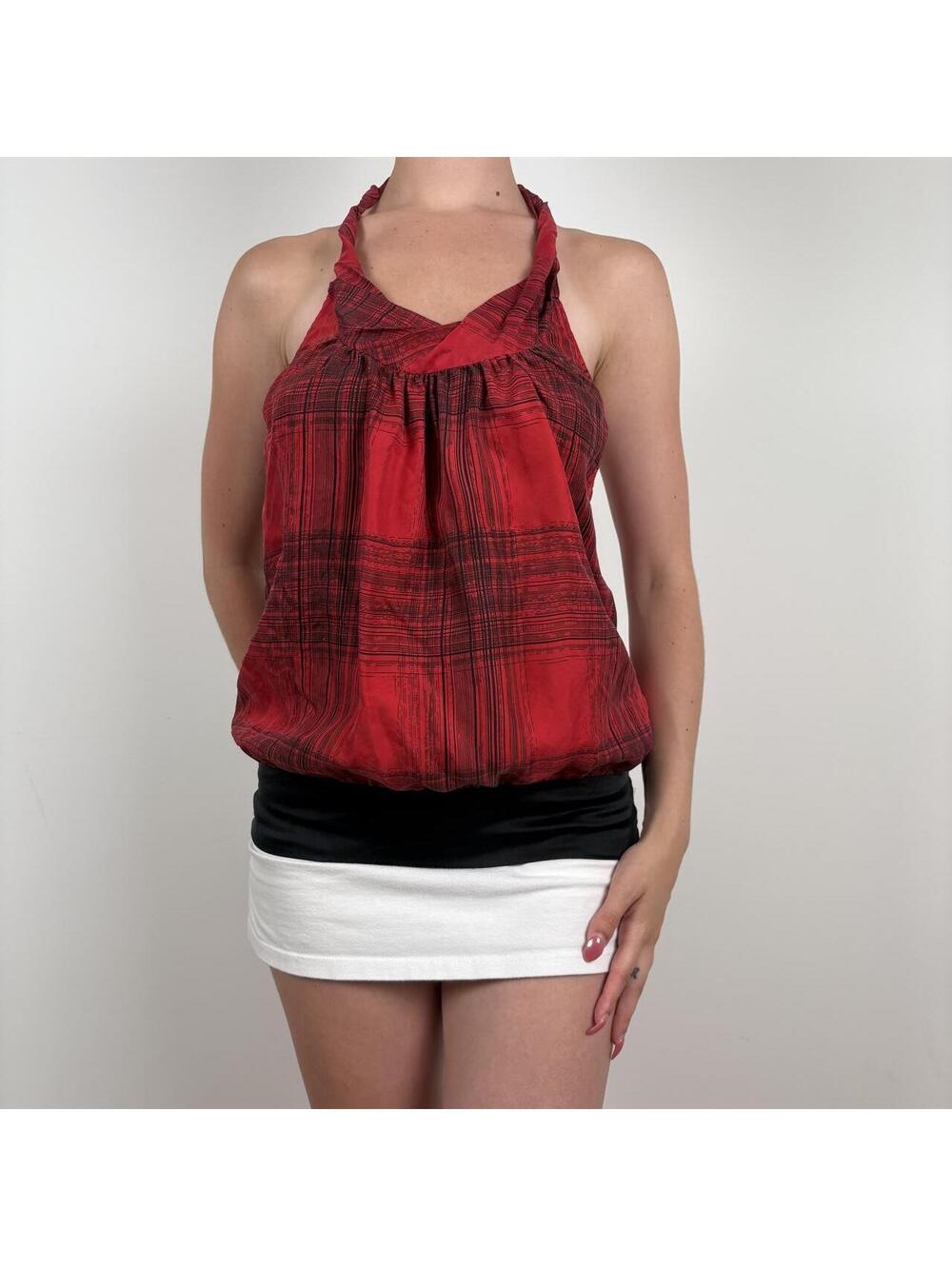 Bebe Women's Red Halter Top